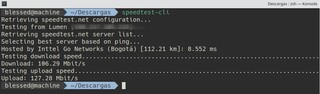 Command line interface for testing internet bandwidth using speedtest.net