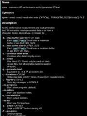 I/O performance measurement and load generation tool
