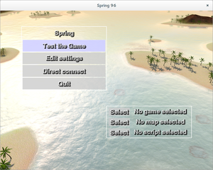 main menu