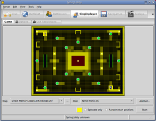 single/multiplayer lobby for the Spring RTS engine