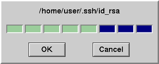 Asking user for the passphrase of his/her ssh key.