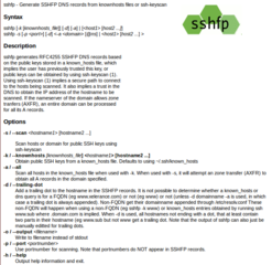 DNS SSHFP records generator