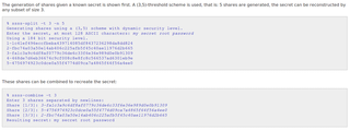 Shamir's secret sharing scheme implementation