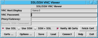 Enhanced TightVNC viewer with SSL/SSH tunnel helper