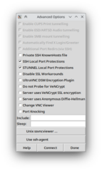 Enhanced TightVNC viewer with SSL/SSH tunnel helper