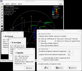 3-dimensional perspective star map viewer