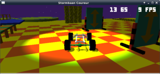 simulated obstacle course for automobiles