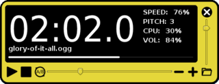 Audio file player with time stretch and pitch shifting