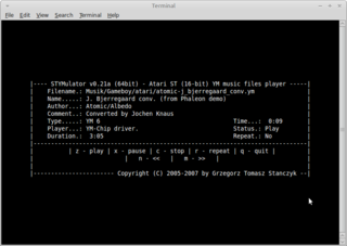 Curses based player and converter for the YM chiptune format