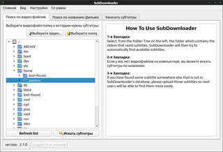 subtitle download/upload manager for video files