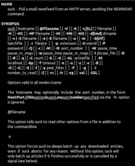 small newsfeed from an NNTP server with standard NNTP commands