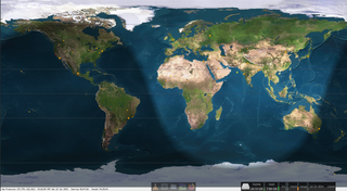 fancy clock showing time and geographical data