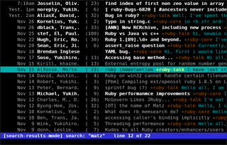 thread-centric mailer with tagging and fast search