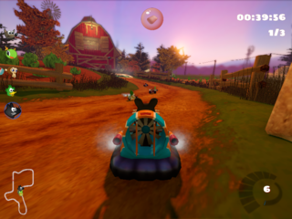 3D arcade racer with a variety of characters, tracks, and modes to play