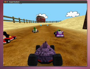 3D arcade racer with a variety of characters, tracks, and modes to play