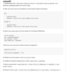 alternative authentication system for Swift