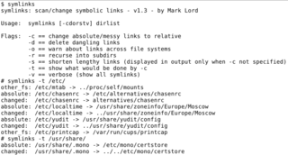 scan/change symbolic links