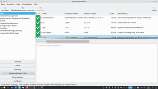 Graphical package manager