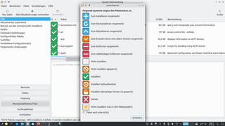 Graphical package manager