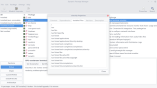 Graphical package manager