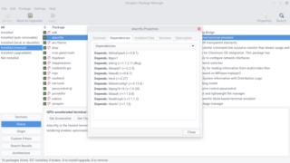 Graphical package manager