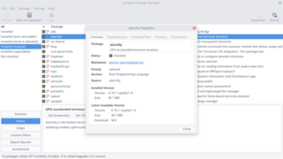 Graphical package manager