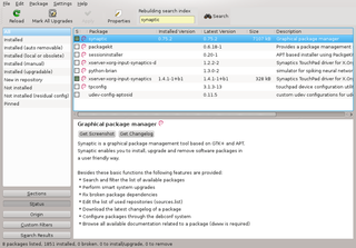 Graphical package manager