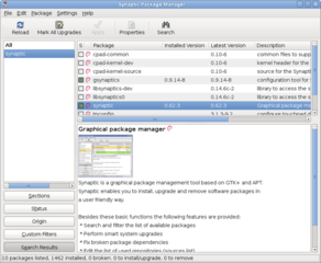 Graphical package manager