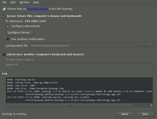 Synergy 1.4.16 GUI
