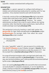 Modularized system wide shell configuration mechanism