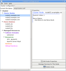 graphical configuration and management tool for Red Hat Cluster Suite