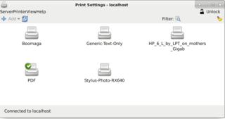 printers Epson Stylus-Photo-PX640 and HP6L by GNOME system-config-printer