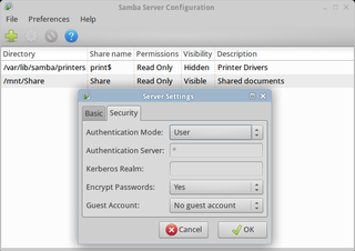 Server settings