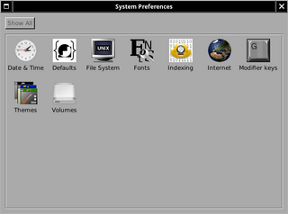 GNUstep preferences application