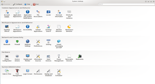 System Settings interface