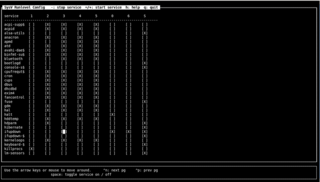 SysV init runlevel configuration tool for the terminal