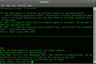 Chat with another user