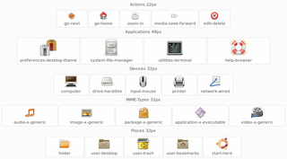 freedesktop iconnames