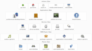 freedesktop iconnames