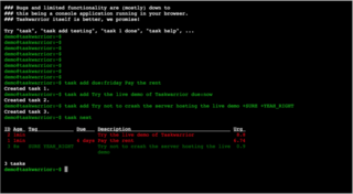 feature-rich console based todo list manager