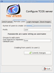 Second tab, create kiosk users