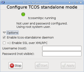 Daemon configuration GUI