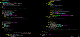 viewing tcvt source with vim inside tcvt
