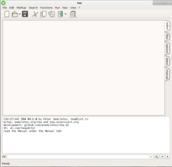 graphical text editor with syntax highlighting