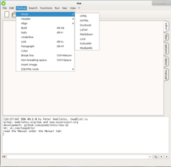 graphical text editor with syntax highlighting