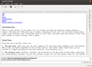 graphical text editor with syntax highlighting