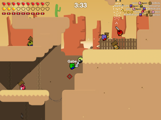 online multi-player platform 2D shooter