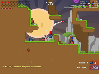 online multi-player platform 2D shooter