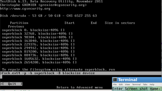 To repair a filesystem 