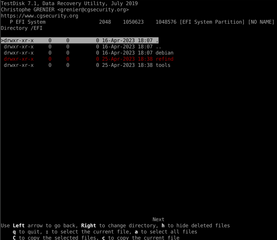 Partition scanner and disk recovery tool, and PhotoRec file recovery tool